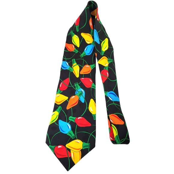 Addiction Other - CHRISTMAS TREE LIGHTS MEN’S NECK TIE 100% SILK RED BLUE GREEN by ADDICTION